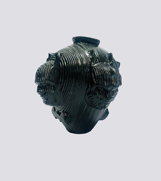 Pandora Vase Nero Opaco still life
